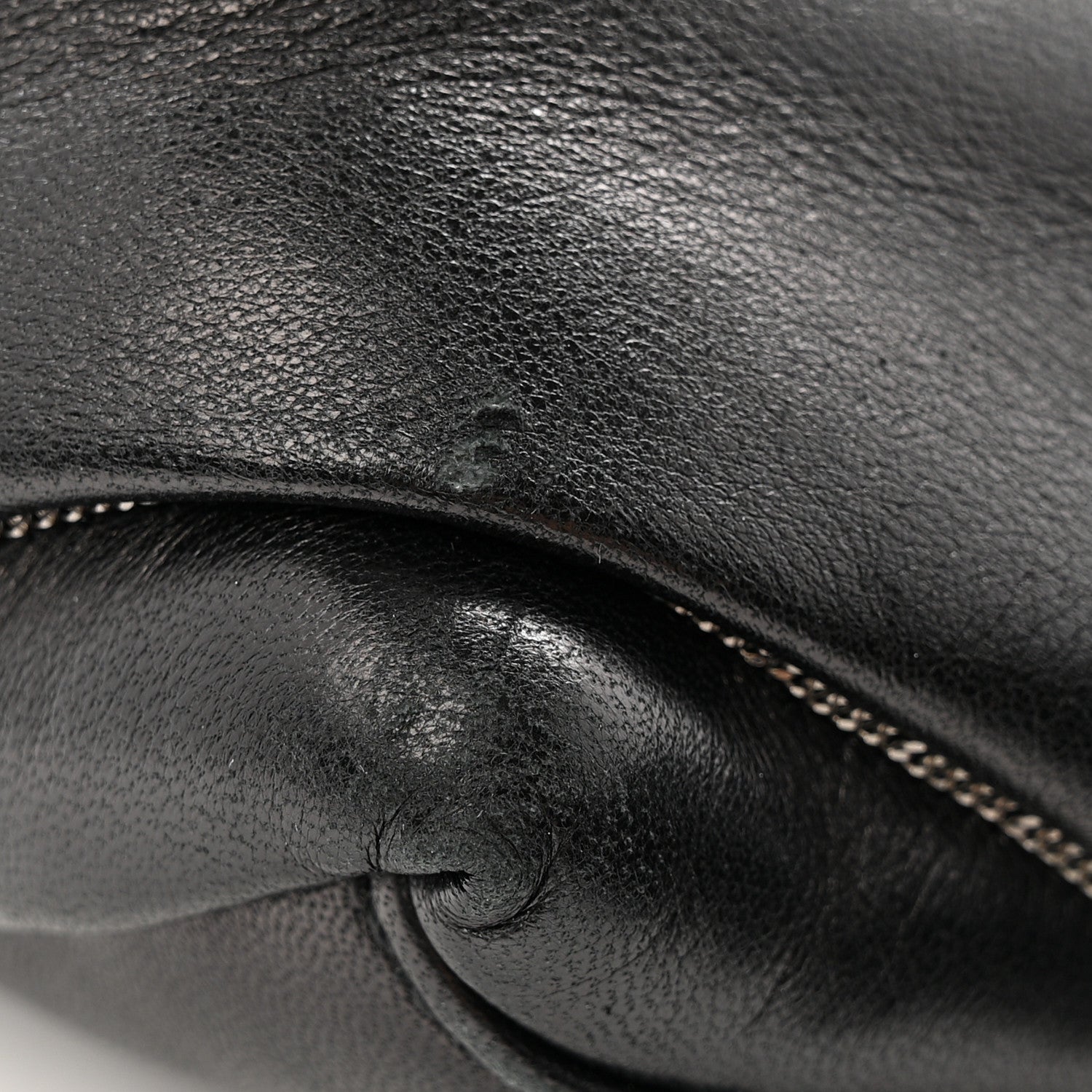 Saint Laurent Lambskin Quilted Metal Small Loulou Puffer Monogram Chain Satchel  Black 12 of 14