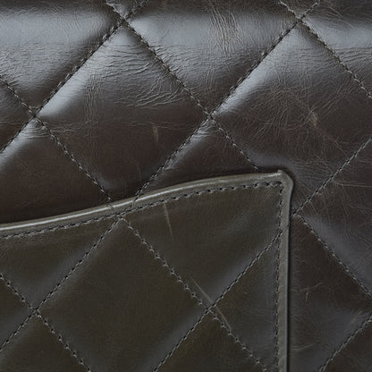 Chanel Calfskin Quilted Medium Gold Bar Top Handle Flap Dark Khaki 19 of 22