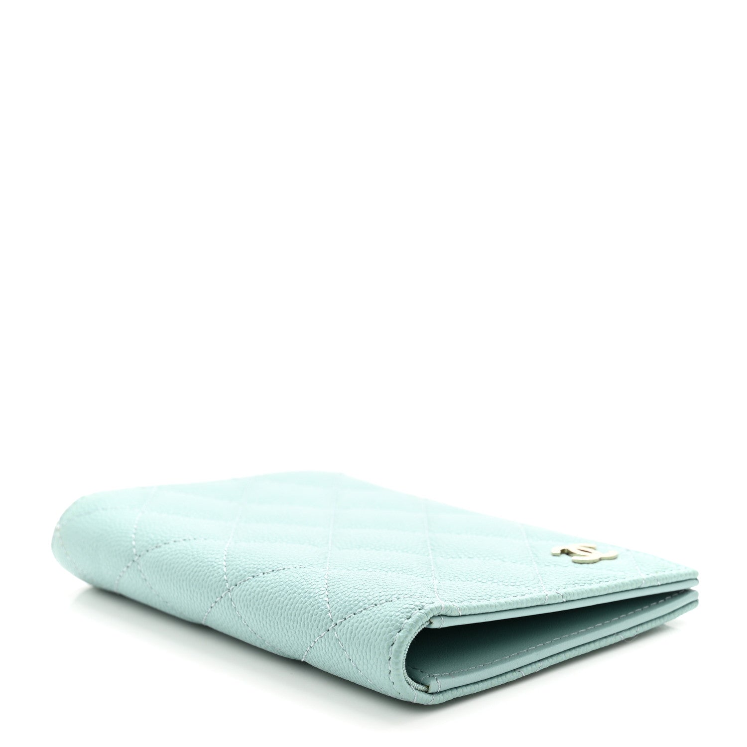 Chanel Caviar Quilted Passport Holder Light Blue 4 of 12