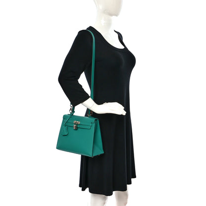 Hermes Epsom Kelly Sellier 25 Bleu Paon 2 of 9