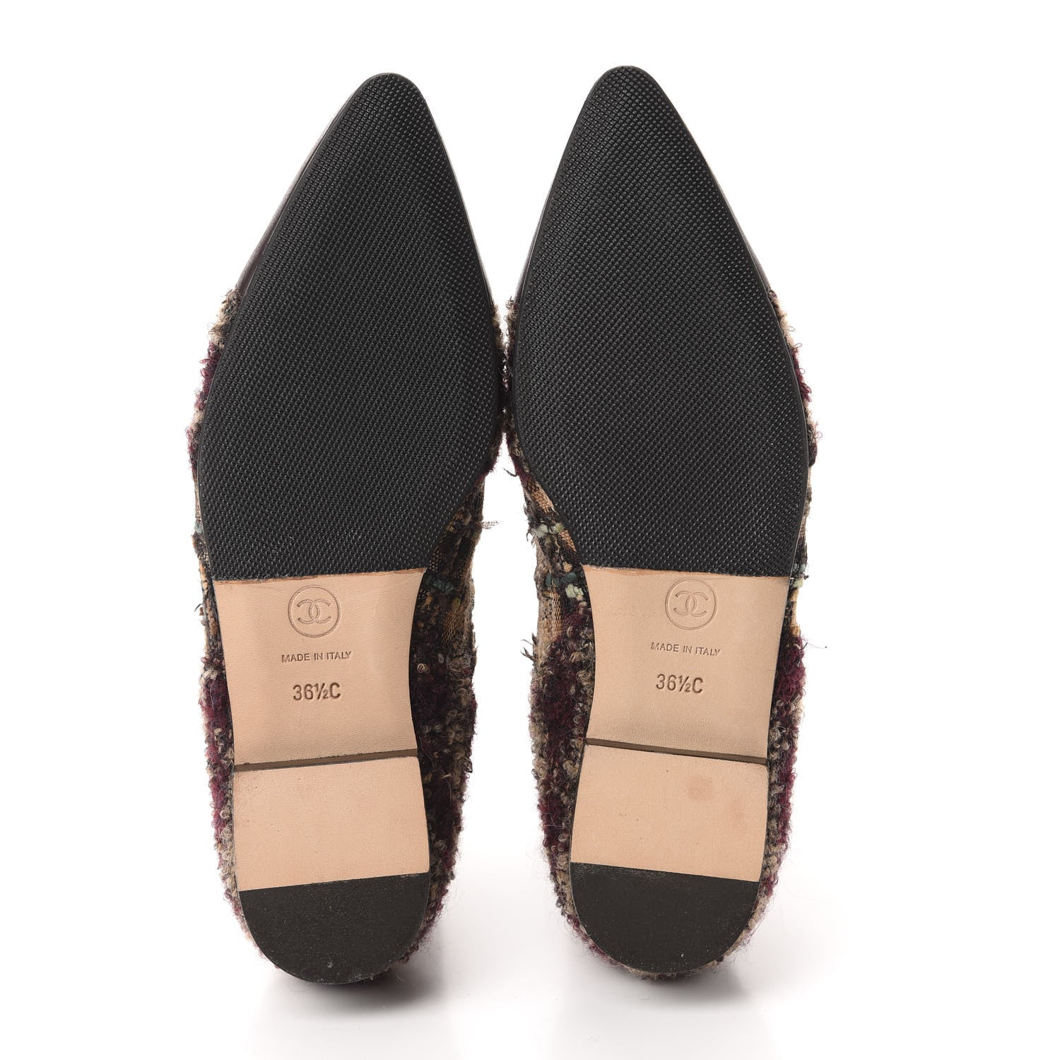 Chanel Tweed Pointed Toe CC Short Boots 36.5 Multicolor 6 of 9