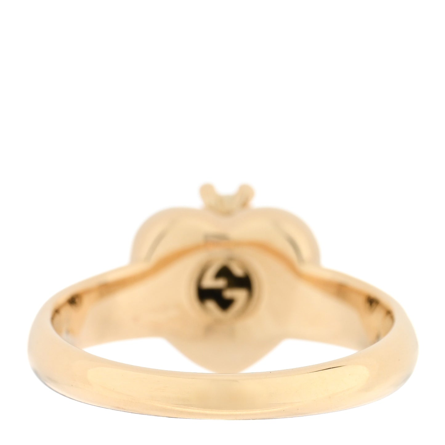 18K Yellow Gold Bee Heart Ring 54 6.75