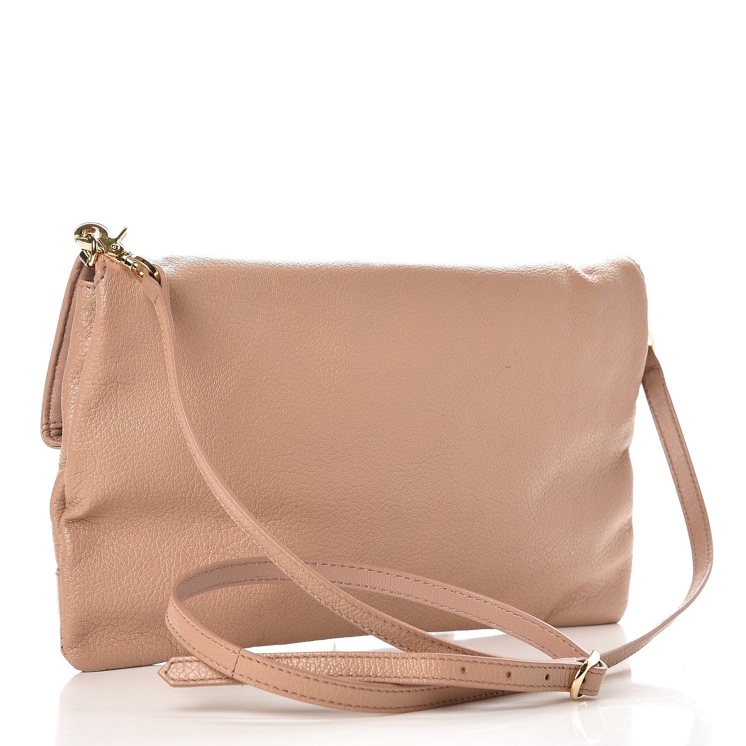Balenciaga Chevre Gold Metallic Edge Hardware Envelope Clutch Rose Des Sables 3 of 8