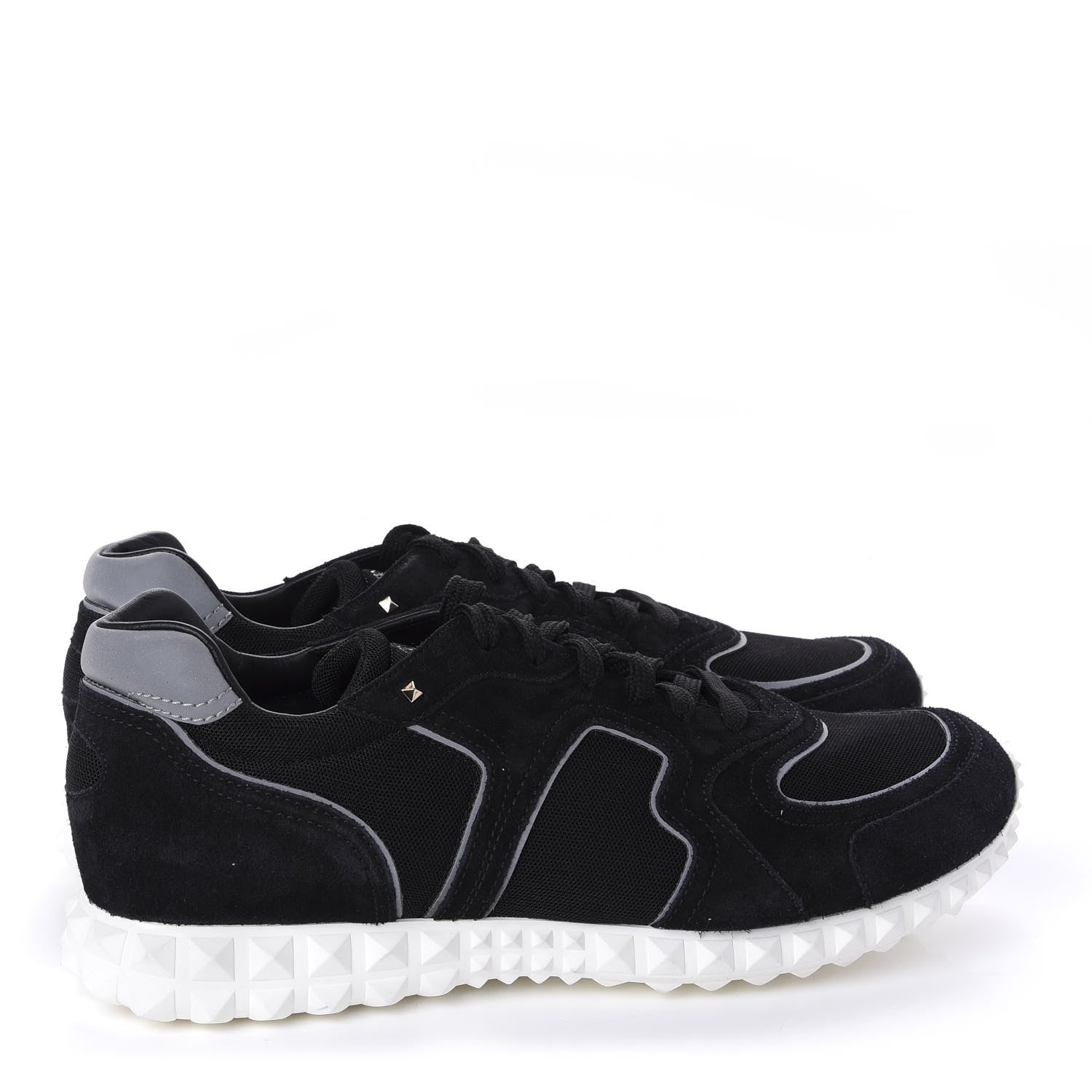 Valentino Garavani Suede Fabric Mens Soul AM Sneakers 43.5 Black 4 of 9