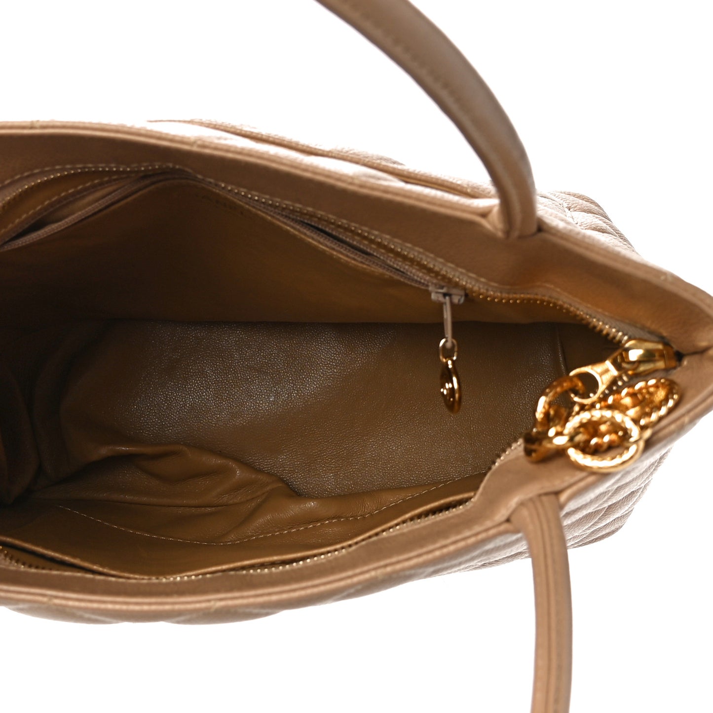 Caviar Quilted Medallion Tote Beige
