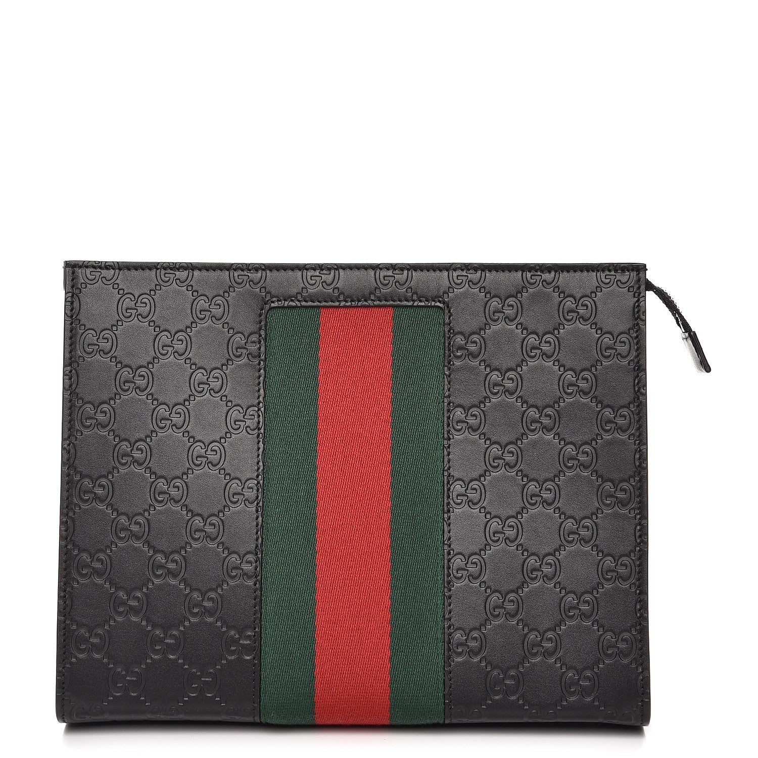 Gucci Guccissima Signature Web New Web Cosmetic Case Black 1 of 7