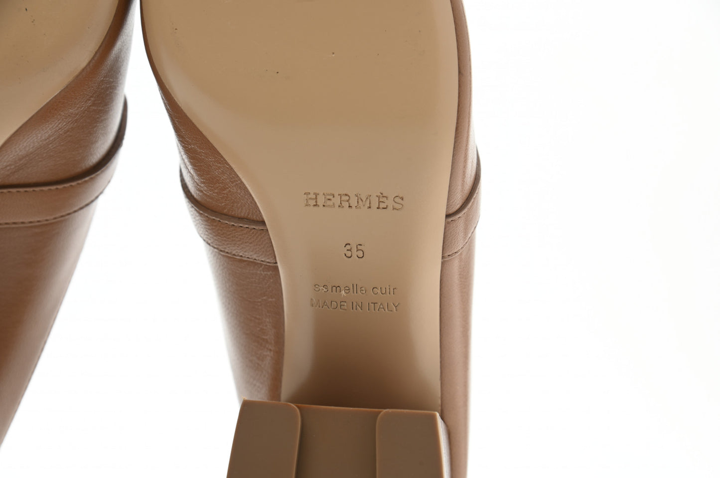 Goatskin Blossom Mules 35 Marron Havane