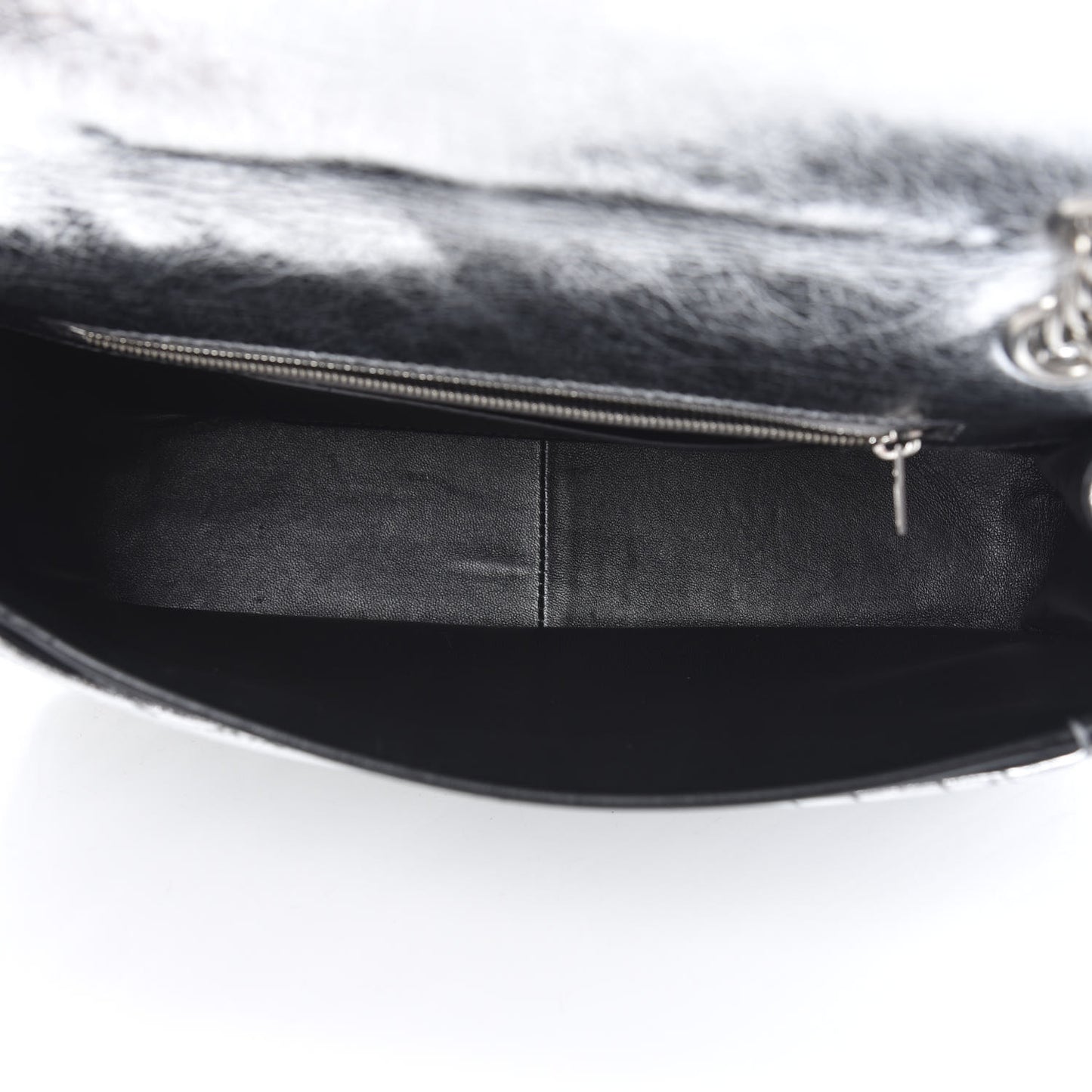 Calfskin Logo Matelasse M BB Round Shoulder Bag Silver