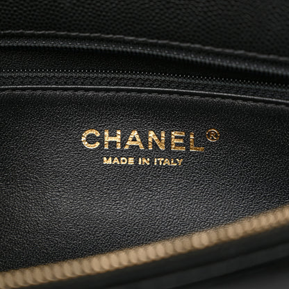 Chanel Caviar Lizard Quilted Medium Coco Handle Flap Black 6 of 10