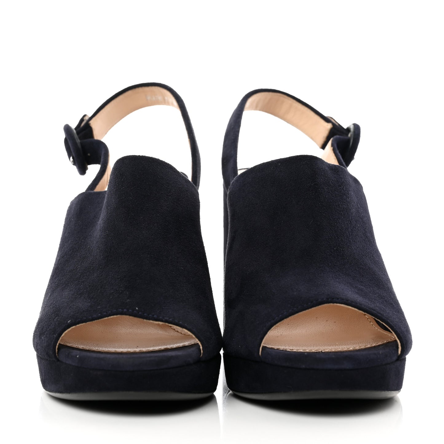 Camoscio Platform Sandals 36 Bleu