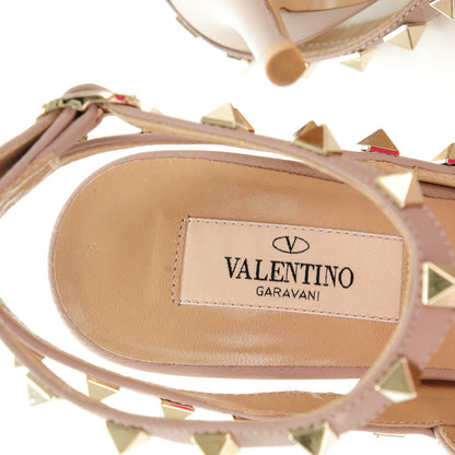 Valentino Garavani Nappa Rockstud Ankle Strap Pumps 37.5 Poudre 7 of 8
