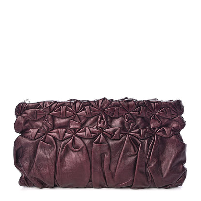 Prada Metallic Nappa Gaufre Clutch Ribes 1 of 10