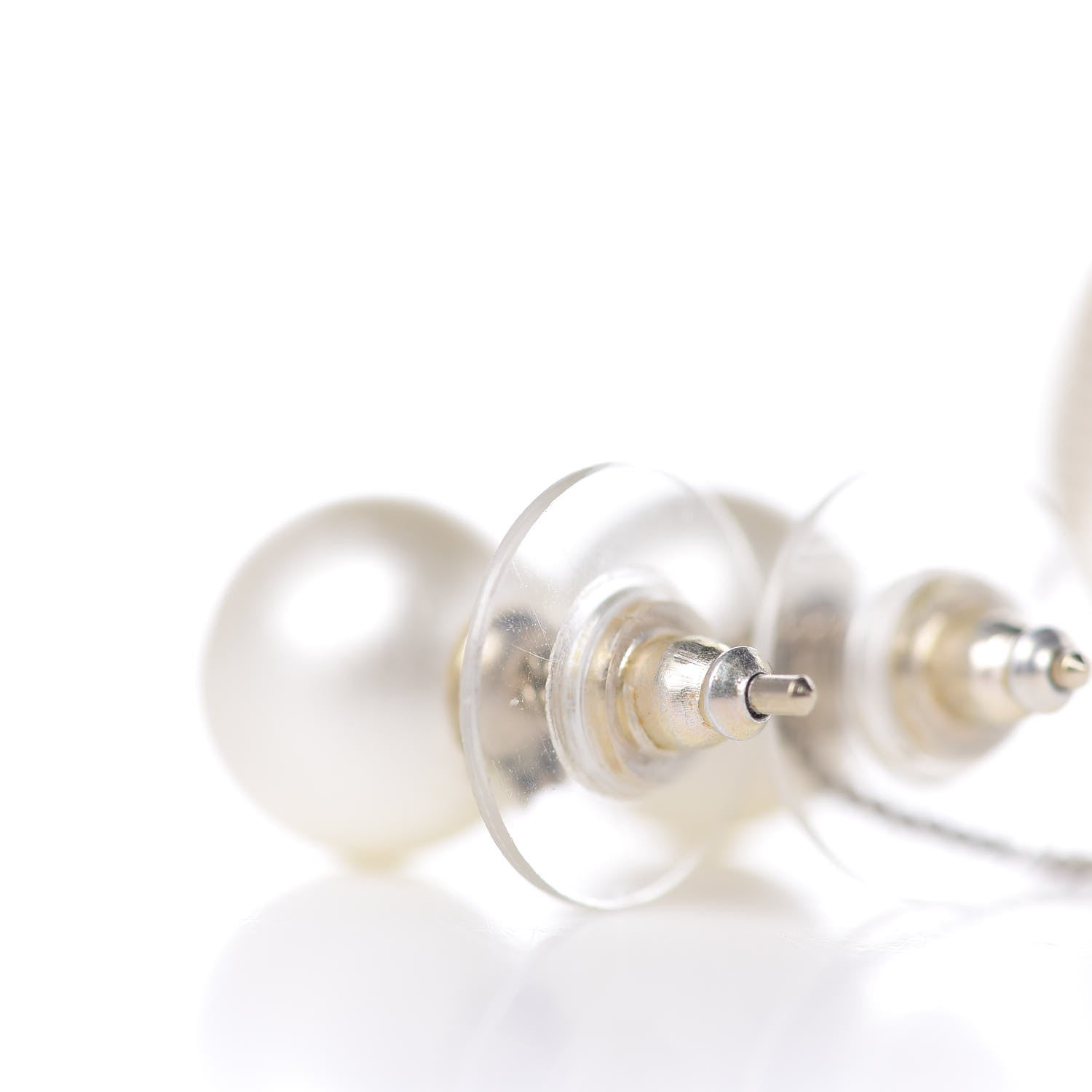 Chanel Pearl CC Dangle Earrings Gold 2 of 2