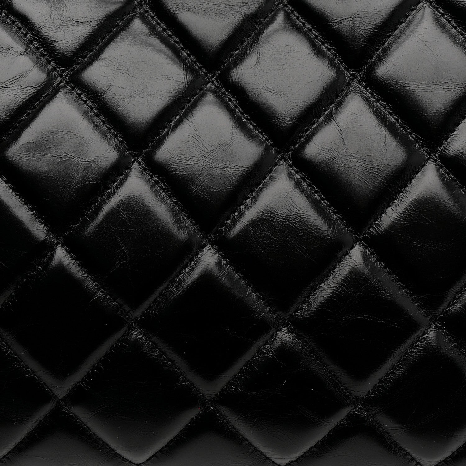 Chanel Glazed Calfskin Quilted Gold Bar Tote Black 12 of 13