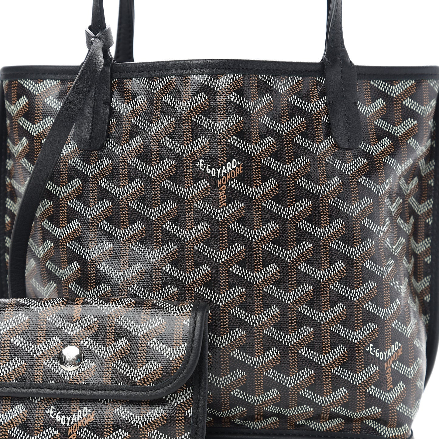 Goyardine Reversible Mini Anjou Black