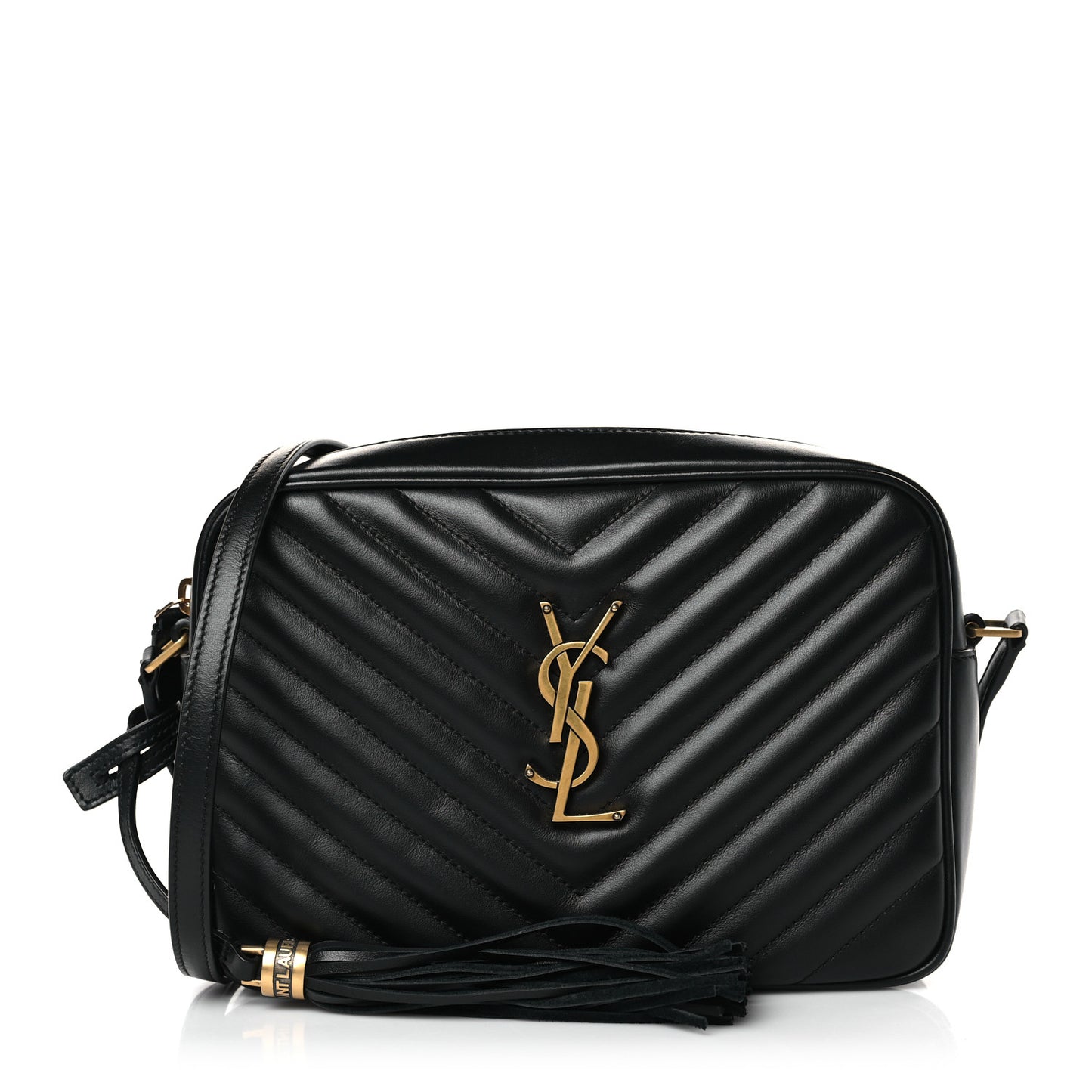 Calfskin Matelasse Monogram Lou Camera Bag Black