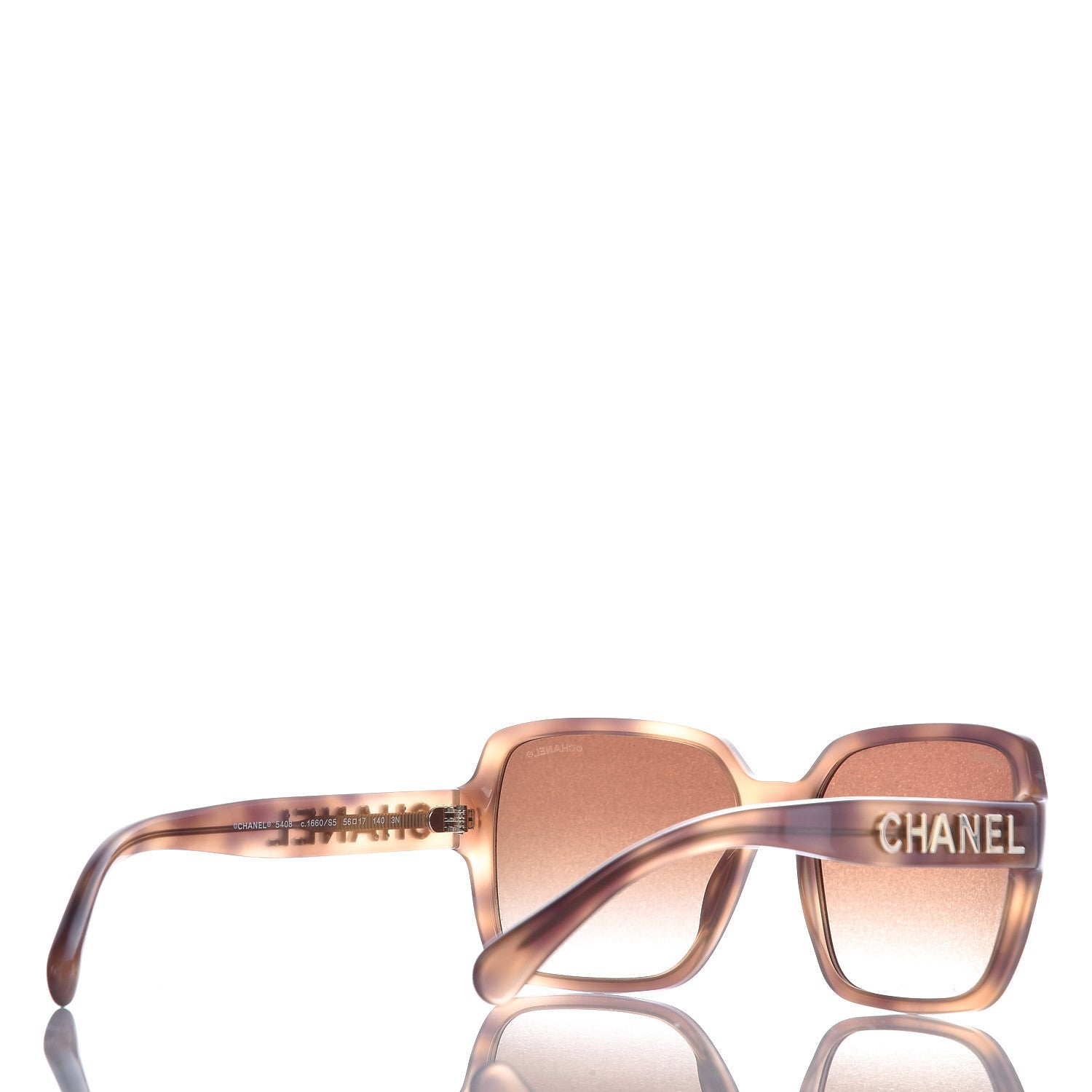 Chanel Acetate Square Sunglasses 5408 Light Tortoise 4 of 8