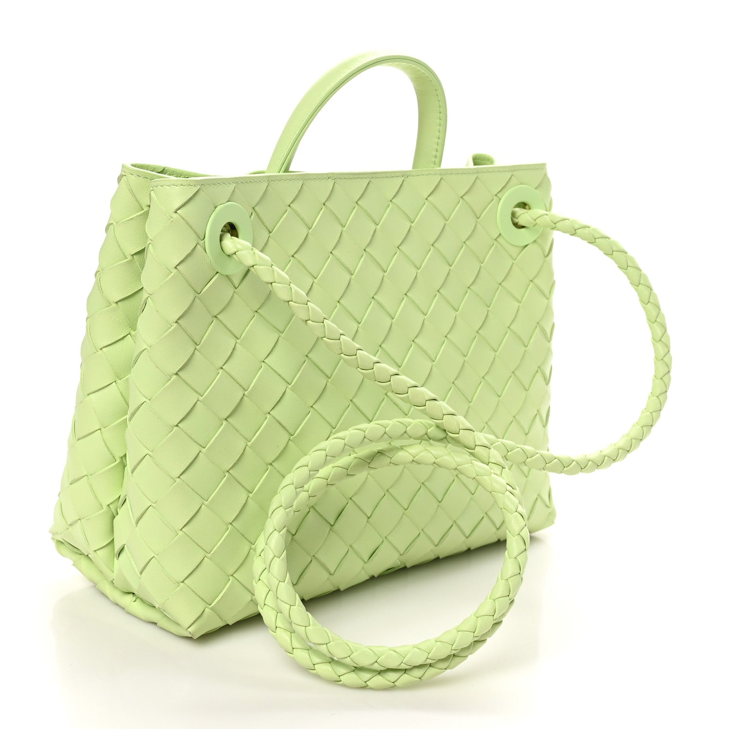 Bottega Veneta Nappa Intrecciato Small Andiamo Shoulder Bag Fennel 3 of 9