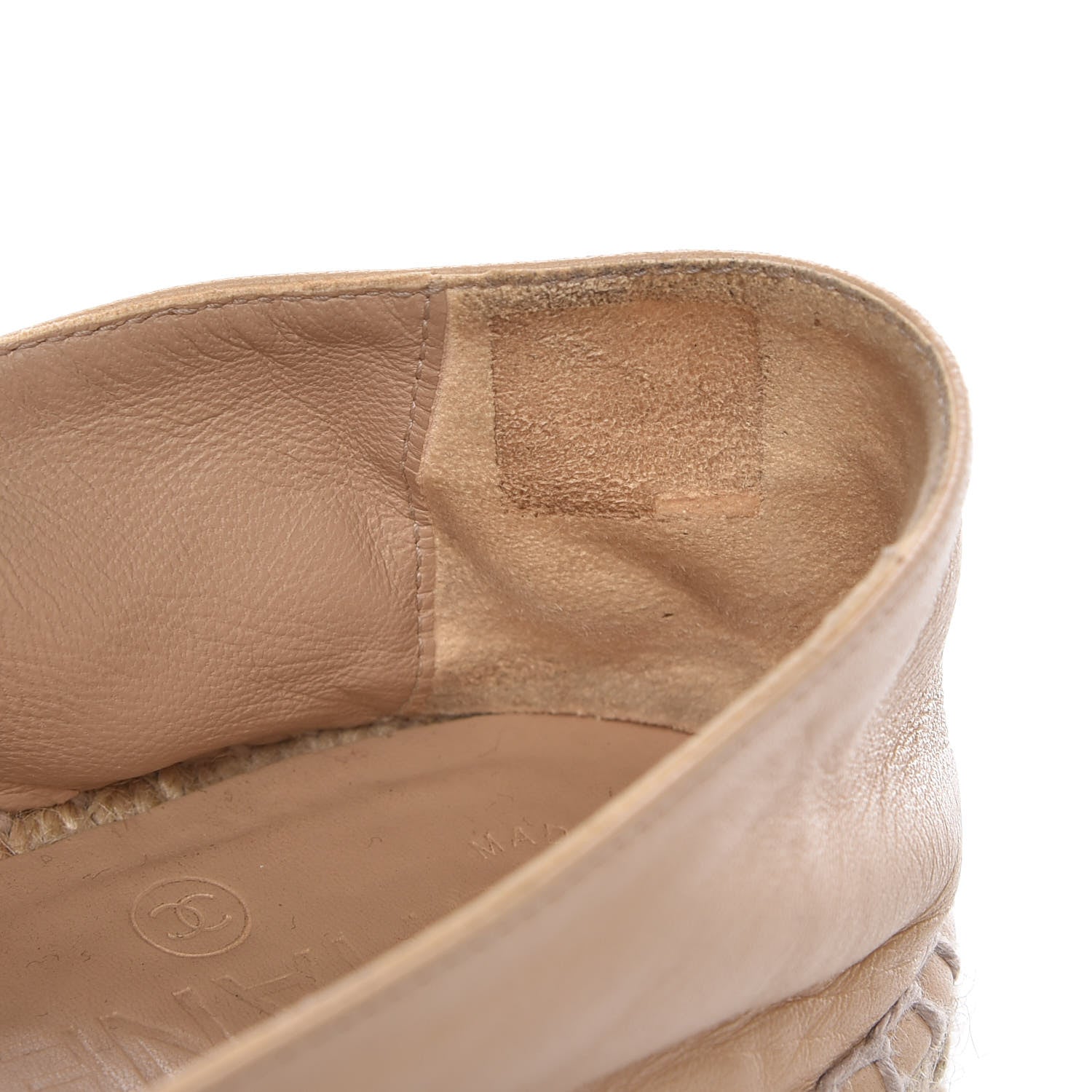 Chanel Lambskin CC Espadrilles 40 Beige Black 5 of 10