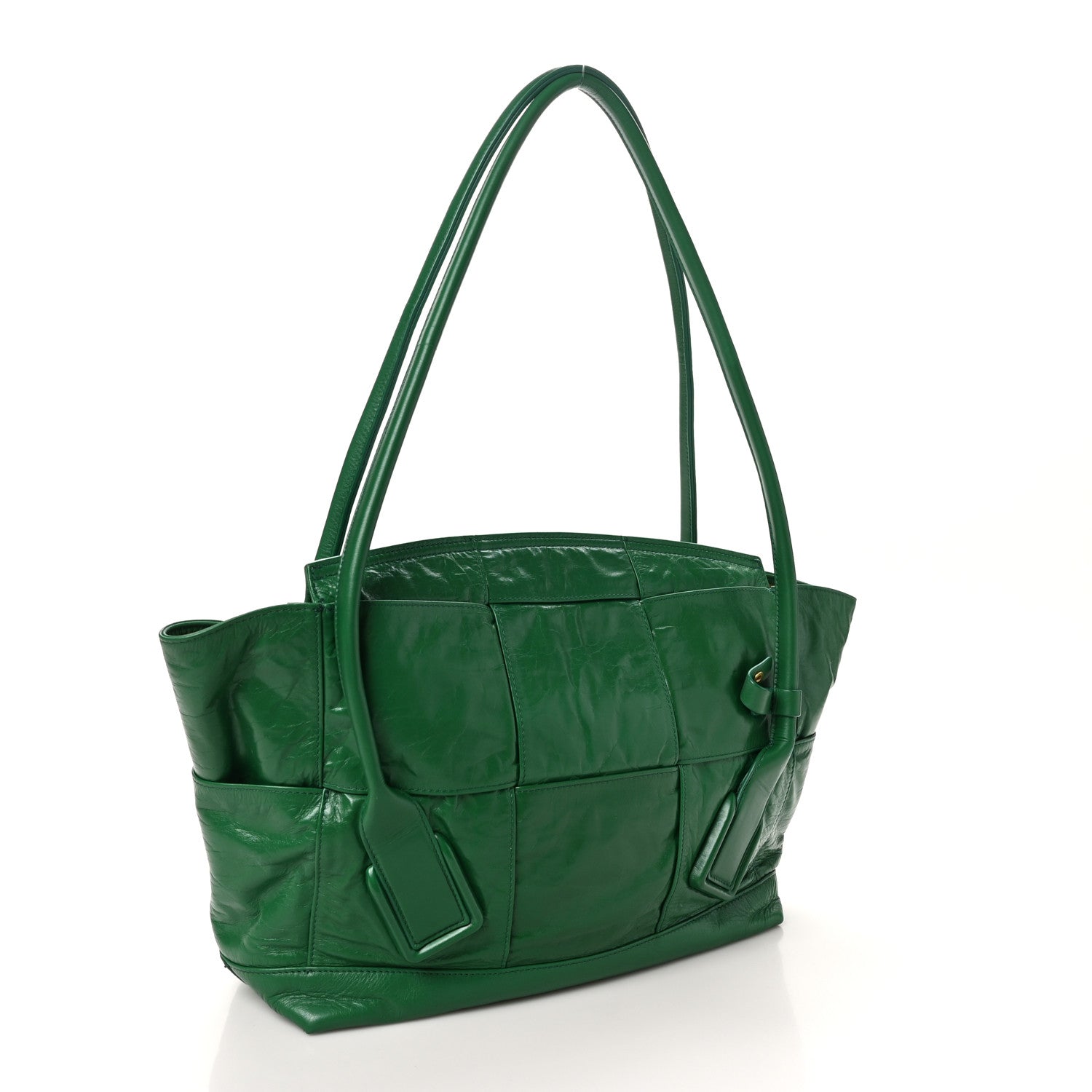 Bottega Veneta Paper Calfskin Maxi Intrecciato Medium Arco Slouch Racing Green 3 of 9