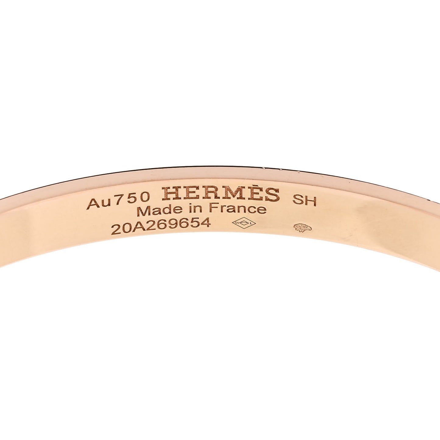 18K Rose Gold Diamond PM H D'Ancre Bracelet SH