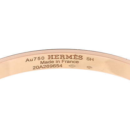 Hermes 18K Rose Gold Diamond PM H D'Ancre Bracelet SH 3 of 3