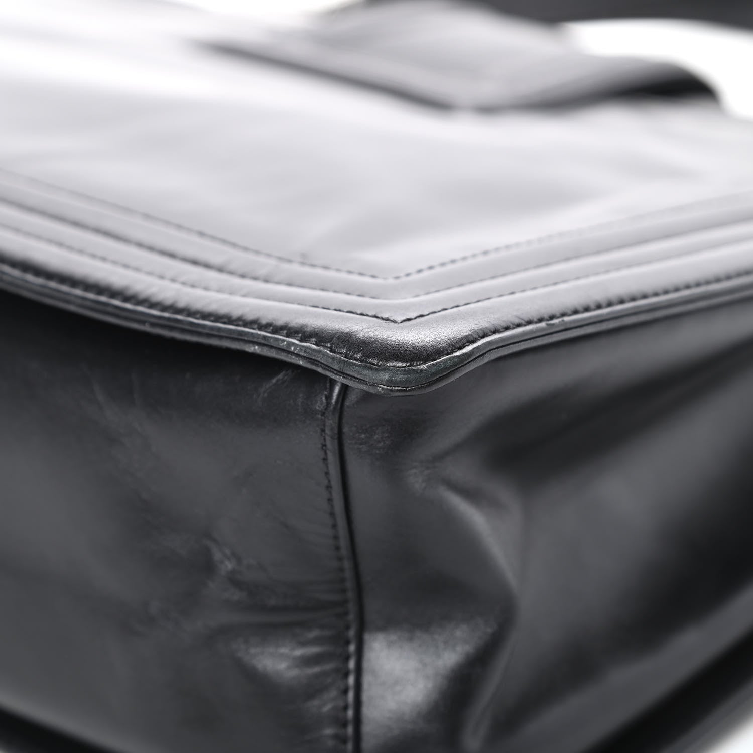 Chanel Glazed Calfskin Boy Tote Black 11 of 16