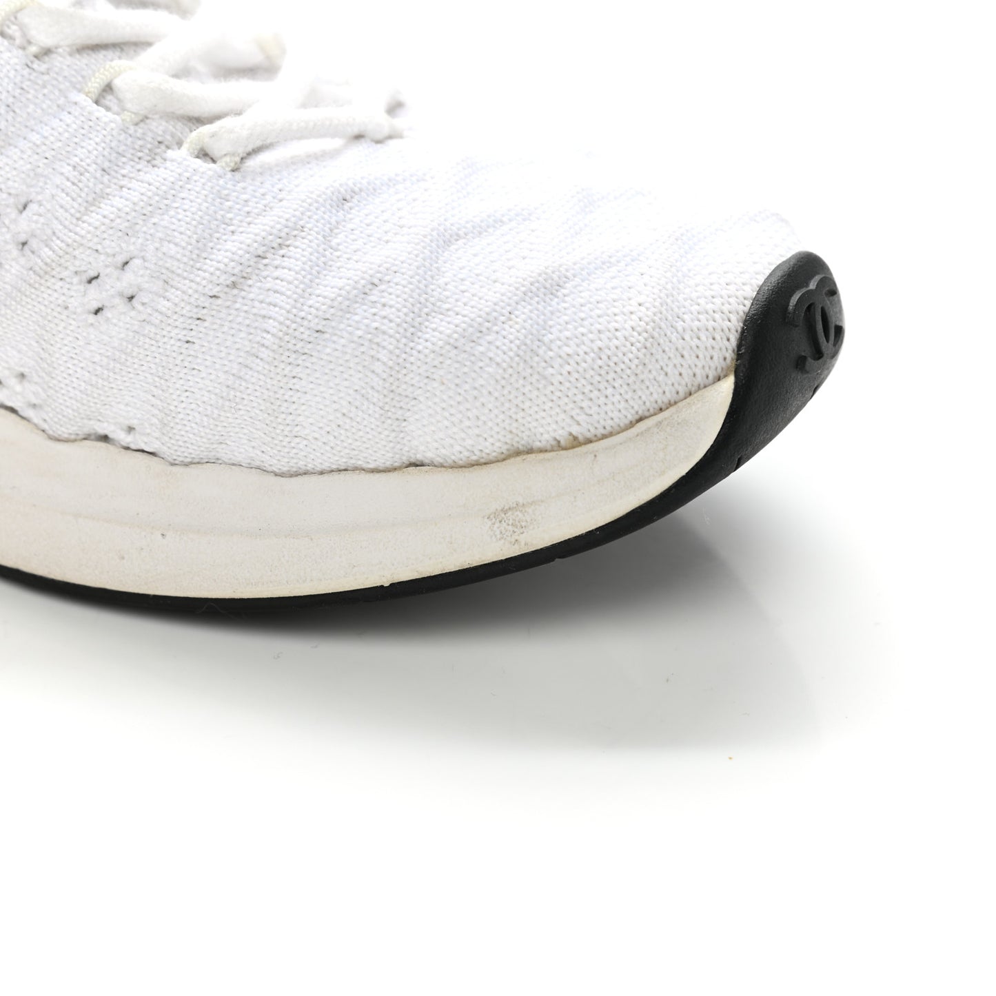 Fabric Logo Sneakers 36 White