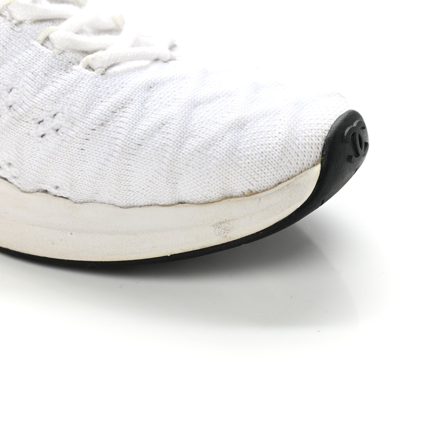 Chanel Fabric Logo Sneakers 36 White 10 of 14