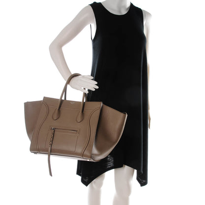 Celine Grained Calfskin Medium Phantom Luggage Taupe 3 of 8