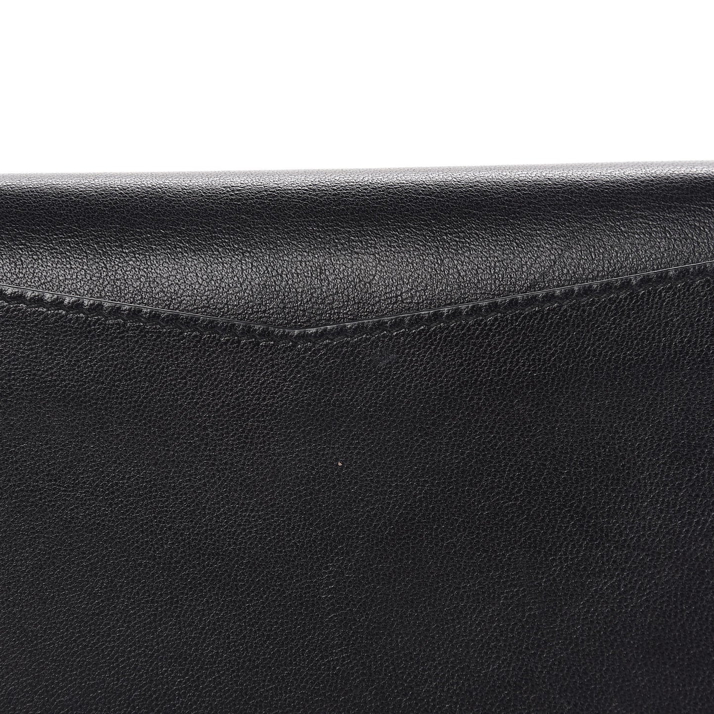 Lambskin Emblem Chain Wallet Black