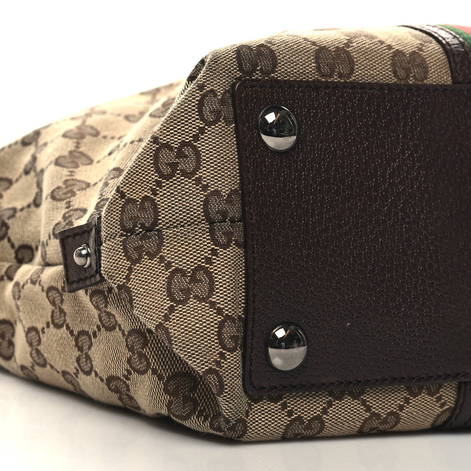 Gucci Monogram Web Large Joy Tote Dark Brown 9 of 12