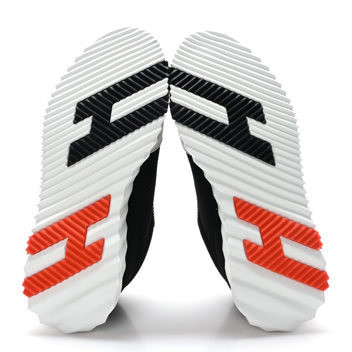 Hermes Air Mesh Suede Goatskin Bouncing Sneakers 37 Black Orange 5 of 9