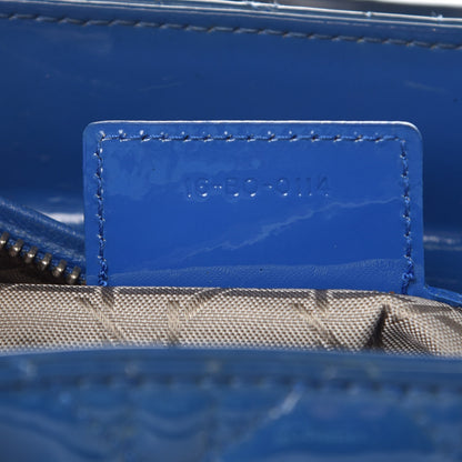 Christian Dior Patent Cannage Large Lady Dior Blue 8 of 13
