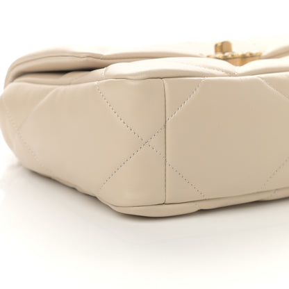 Chanel Goatskin Quilted Medium Chanel 19 Flap Beige 9 of 11