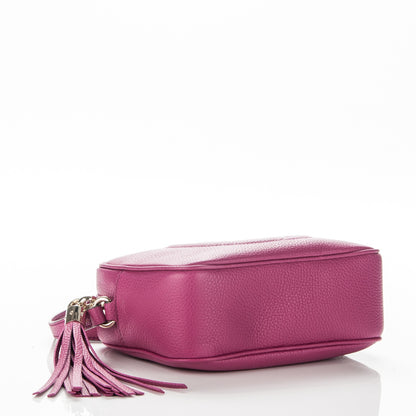 Gucci Pebbled Calfskin Small Soho Disco Bag Bright Bougainvillea 4 of 7
