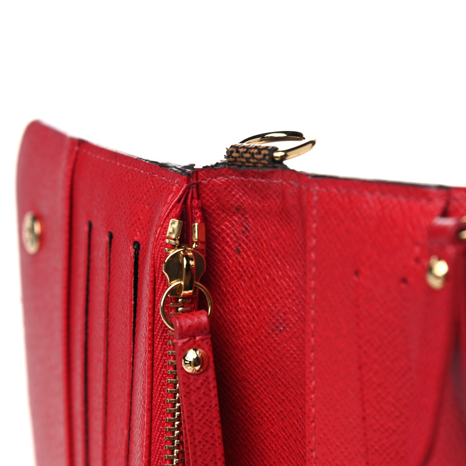 Louis Vuitton Damier Ebene Insolite Wallet Red 5 of 8