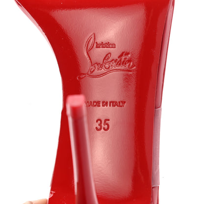 Christian Louboutin Patent PVC Just Nothing 85 Slide Sandals 35 Red 6 of 11