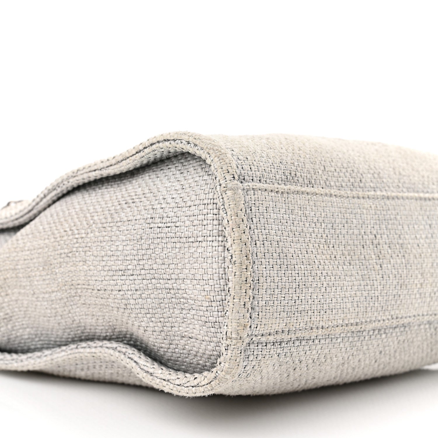 Chanel Woven Straw Raffia Mini Deauville Tote Grey 8 of 9