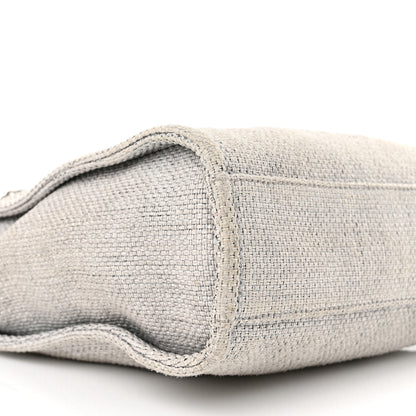 Chanel Woven Straw Raffia Mini Deauville Tote Grey 8 of 9