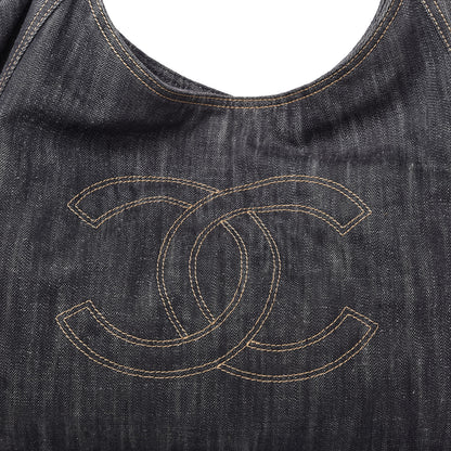 Chanel Denim XL Coco Cabas Tote Blue 10 of 11