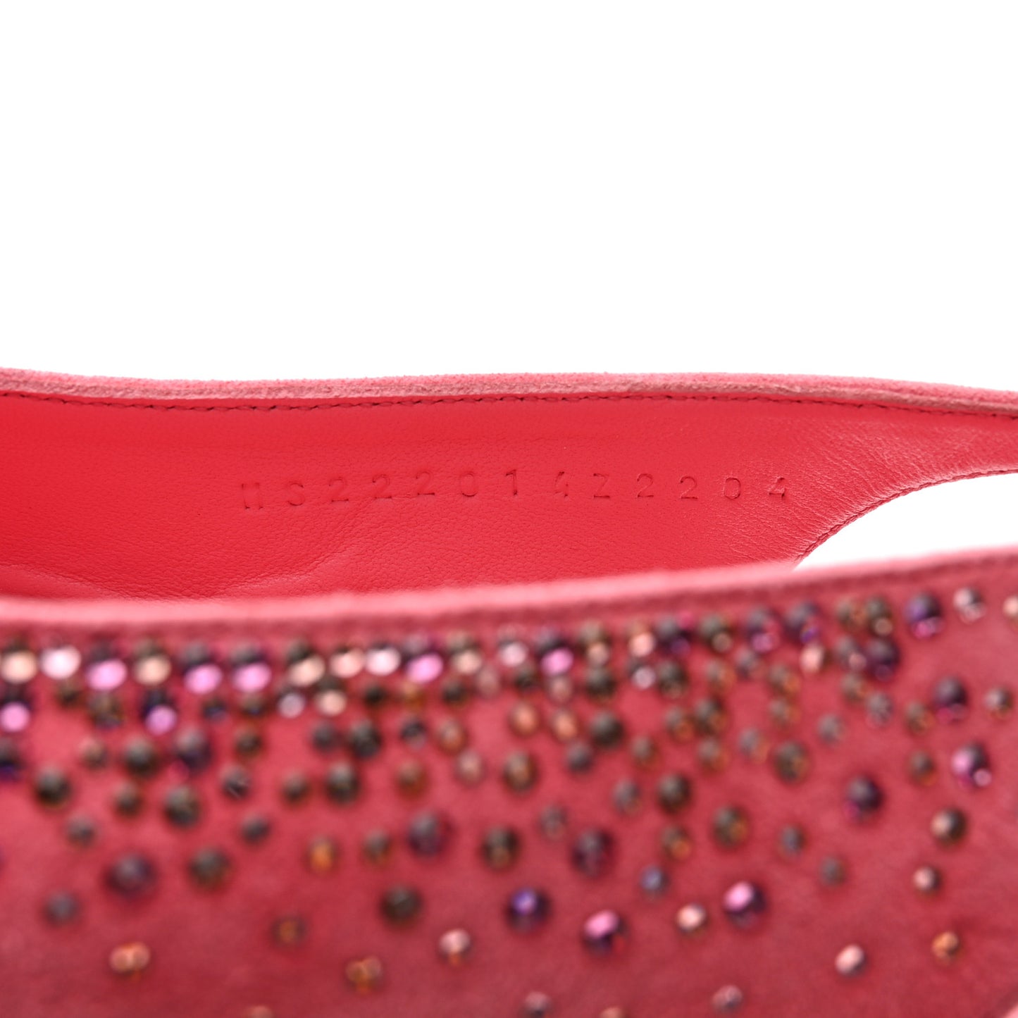 Suede Goatskin Rhinestone Brillante Ballet Flats 40 Rose Jaipur