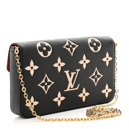Louis Vuitton Empreinte Monogram Giant Felicie Pochette Black Beige 4 of 11