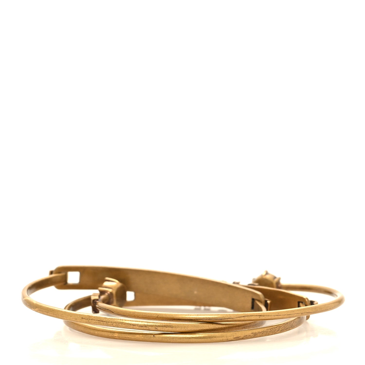 Christian Dior Metal Crystal Dio(r)evolution Bracelet Set Gold 3 of 3