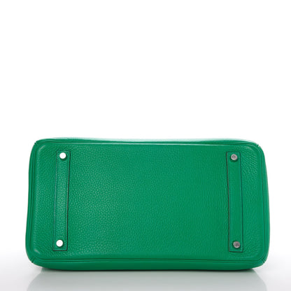 Hermes Taurillon Clemence Birkin 35 Menthe 6 of 36