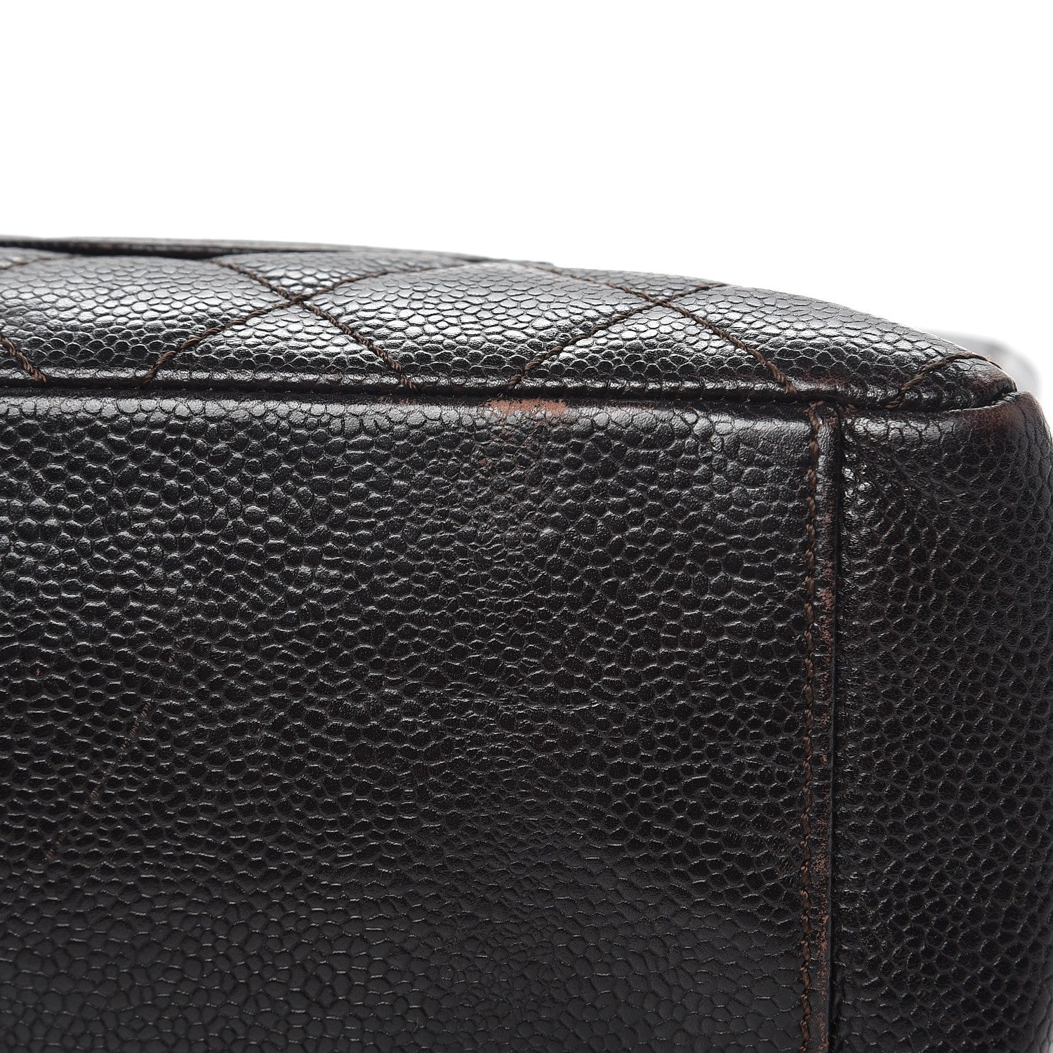Chanel Caviar Petit Shopping Tote PST Dark Brown 11 of 12