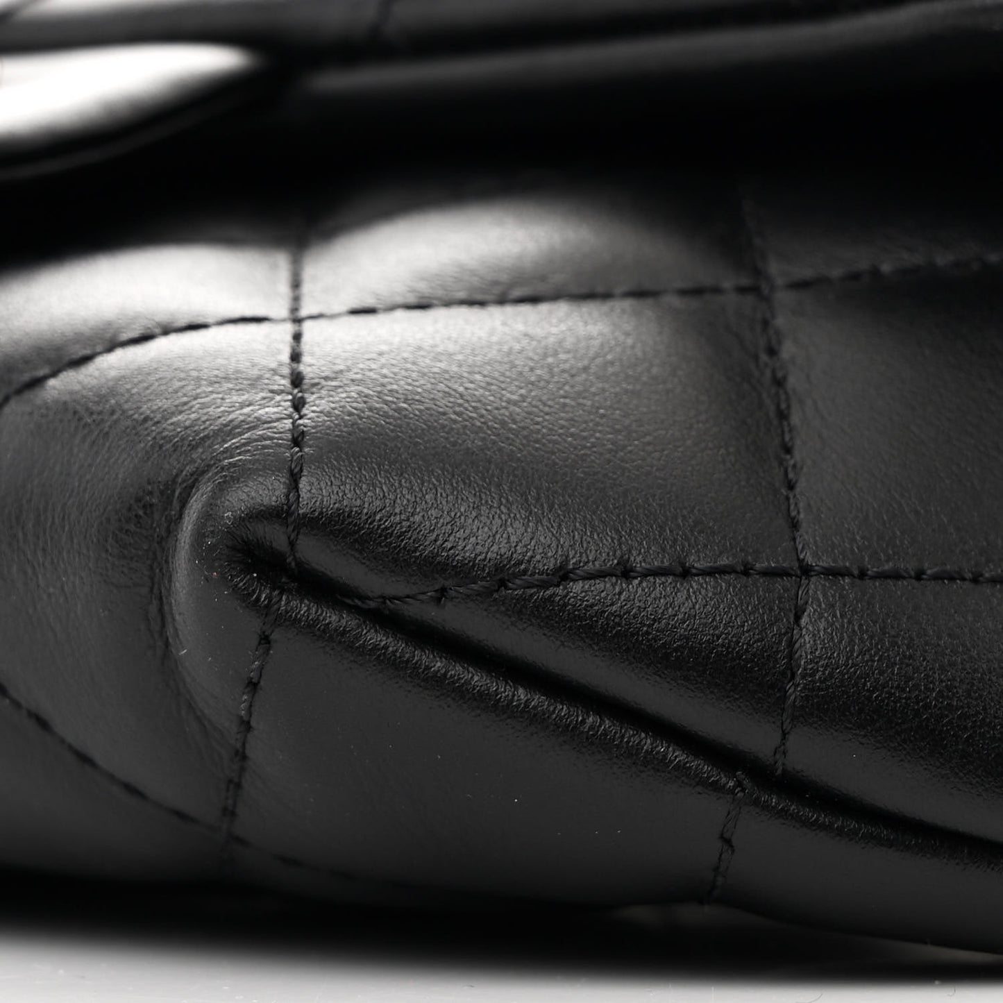 Calfskin Quilted CC Uniform Flap Belt Bag Black