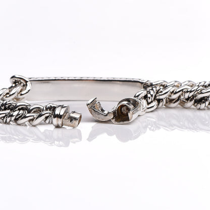 David Yurman Sterling Silver Black Diamond 6mm Petite ID Bracelet 4 of 5