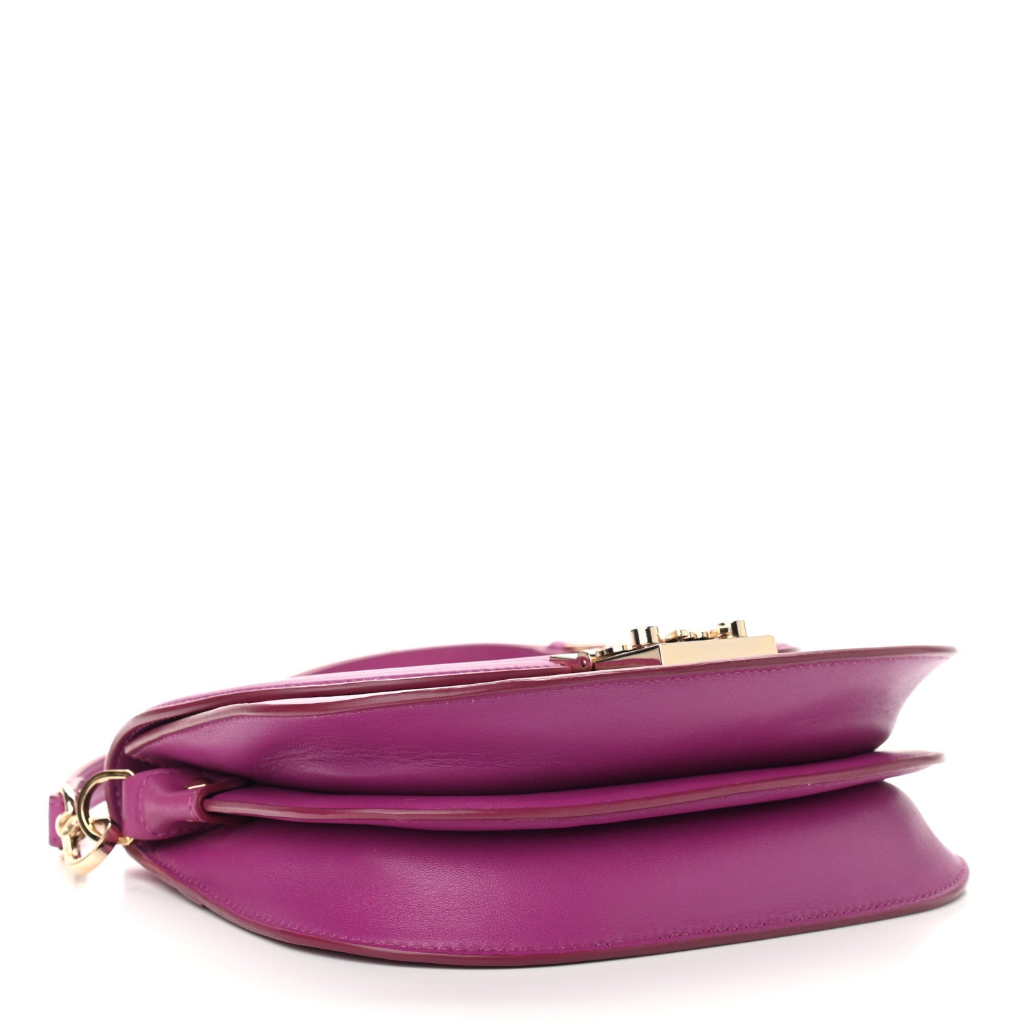 MCM Calfskin Ottomar Monogram Trisha Shoulder Bag Purple 4 of 10