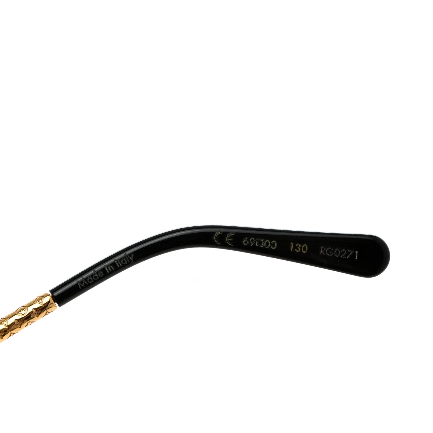Louis Vuitton Metal LV Drive Sunglasses Z0897W Black Gold 6 of 8